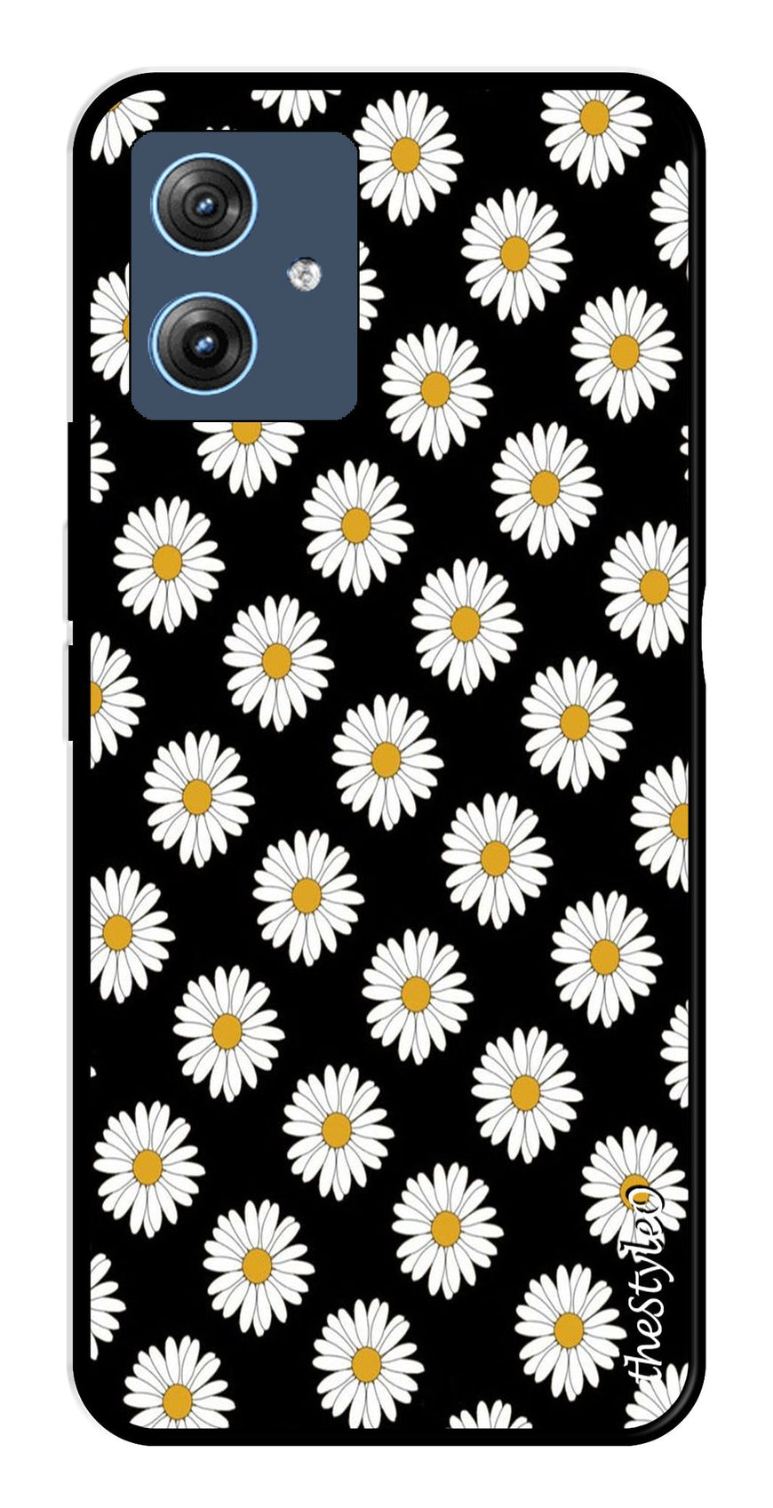 Daisy Flower Metal Mobile Case for Moto G64 5G (Design No -75)