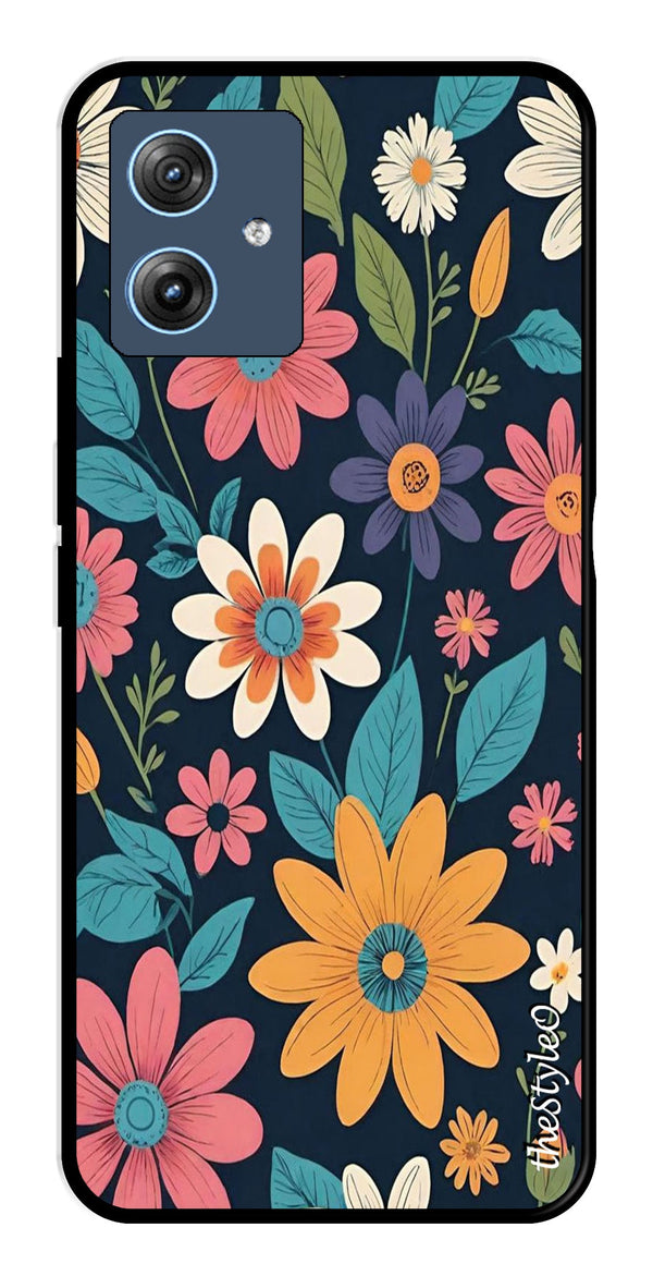 Colorful Abstract Metal Mobile Case for Moto G64 5G (Design No -76)