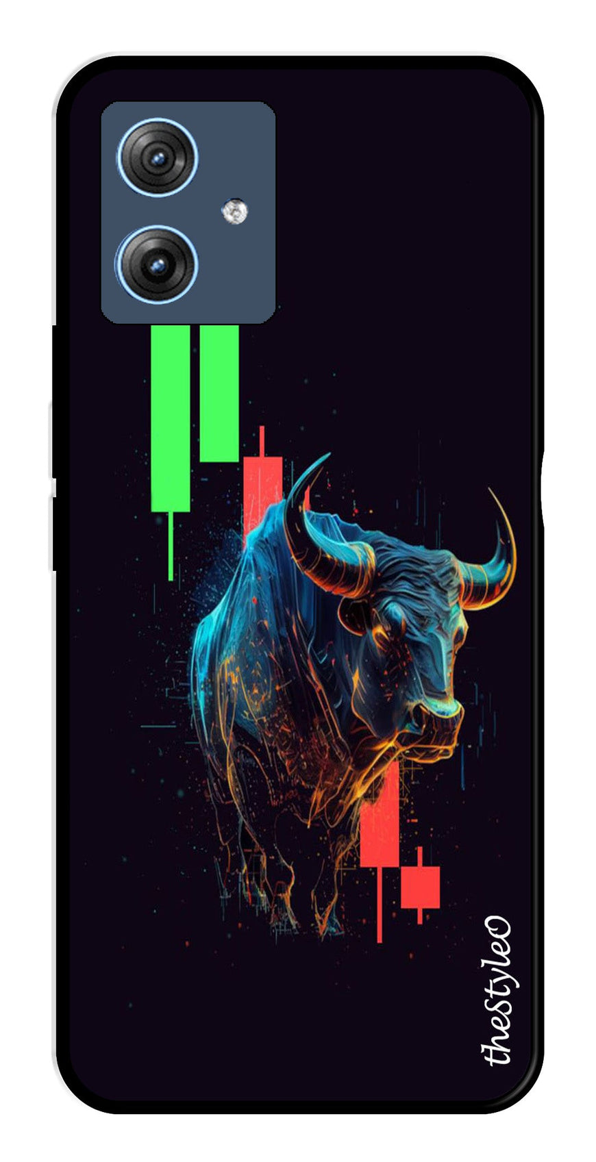 Stock Market Metal Mobile Case for Moto G64 5G (Design No -77)