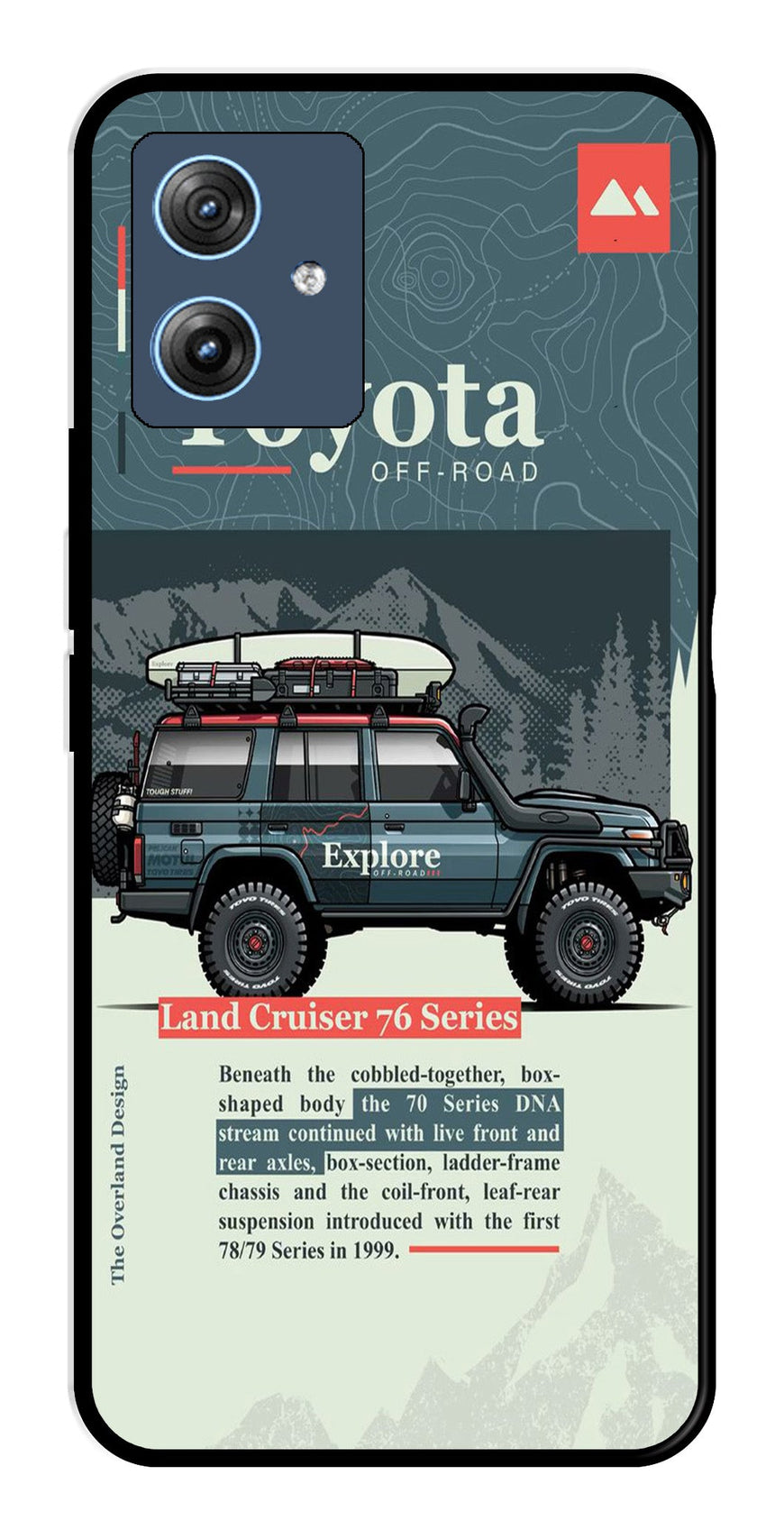 Land Cruiser Metal Mobile Case for Moto G64 5G (Design No -78)