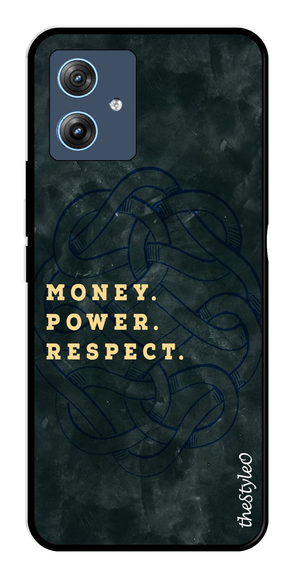 Money Power Respect Metal Mobile Case for Moto G64 5G (Design No -79)