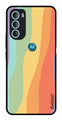 Muted Rainbow Metal Mobile Case for Moto G71 5G (Design No -02)