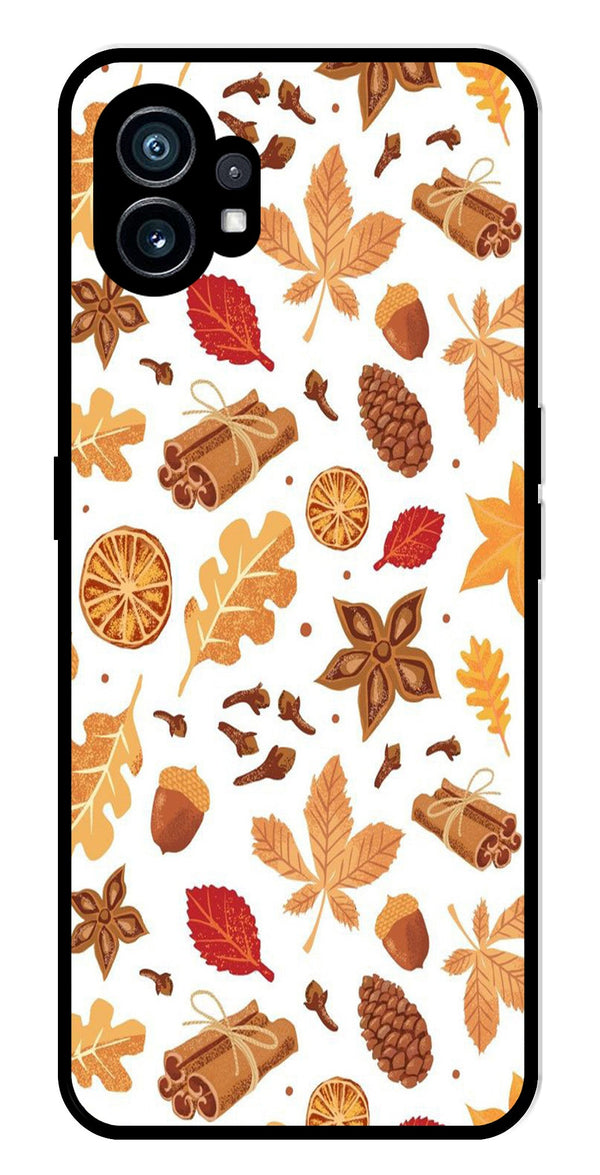Autumn Leaf Metal Mobile Case for Nothing Phone 1   (Design No -19)