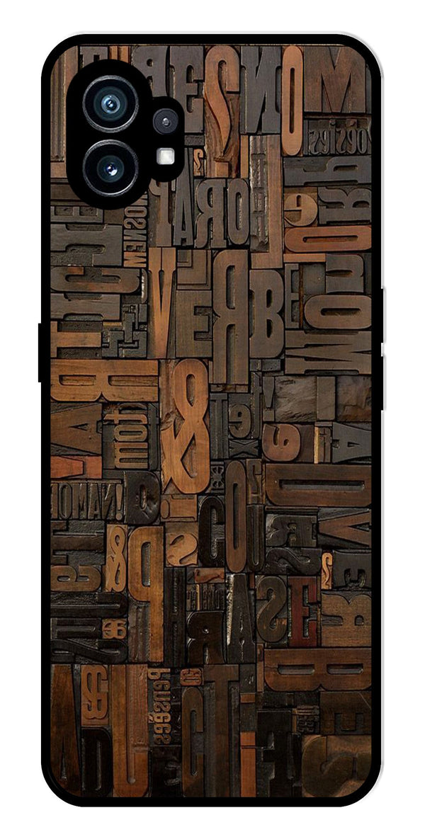 Alphabets Metal Mobile Case for Nothing Phone 1   (Design No -32)