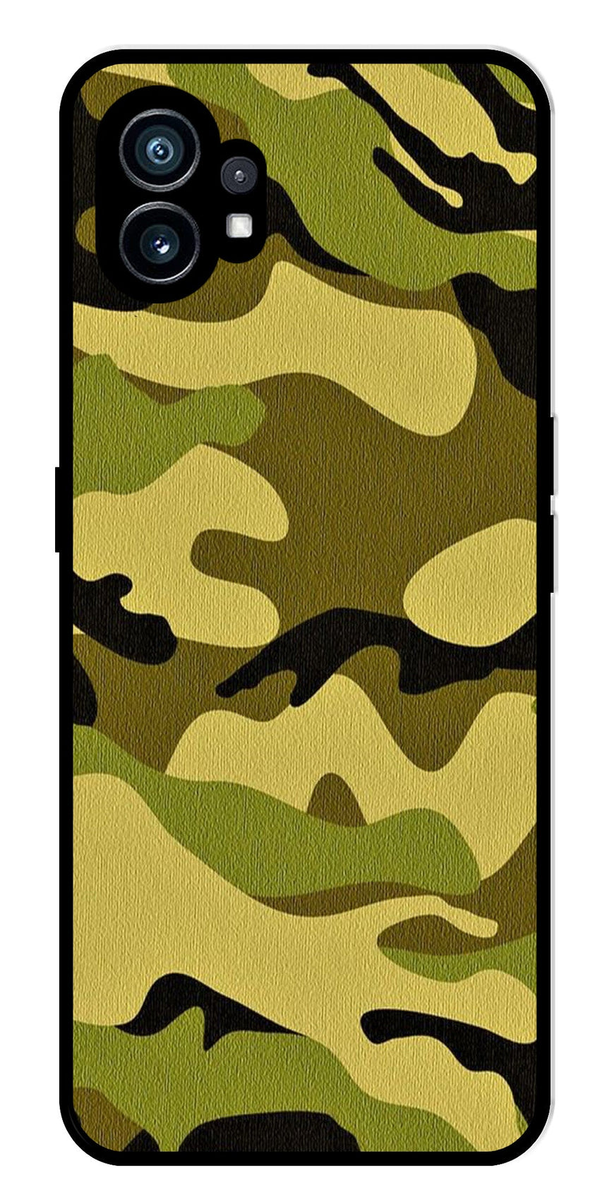 Army Pattern Metal Mobile Case for Nothing Phone 1   (Design No -35)