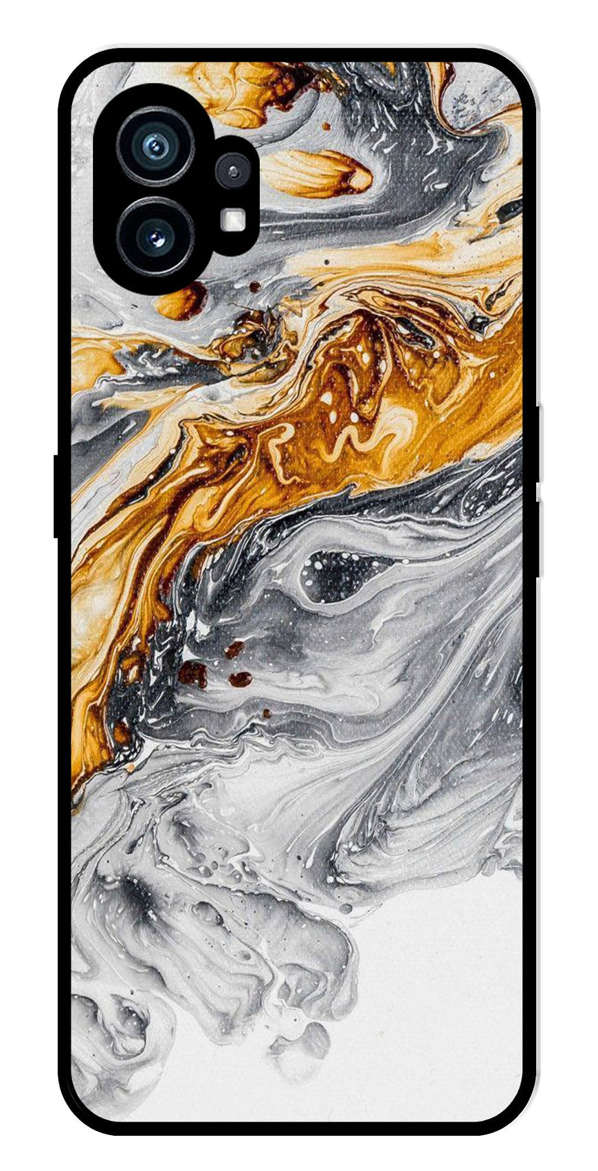 Marble Pattern Metal Mobile Case for Nothing Phone 1   (Design No -36)