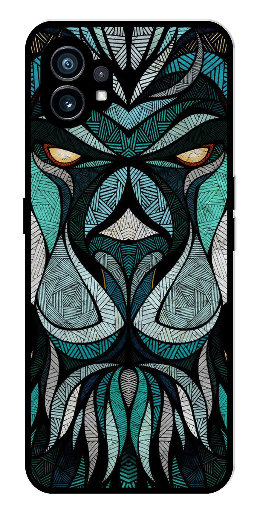 Lion Pattern Metal Mobile Case for Nothing Phone 1   (Design No -40)