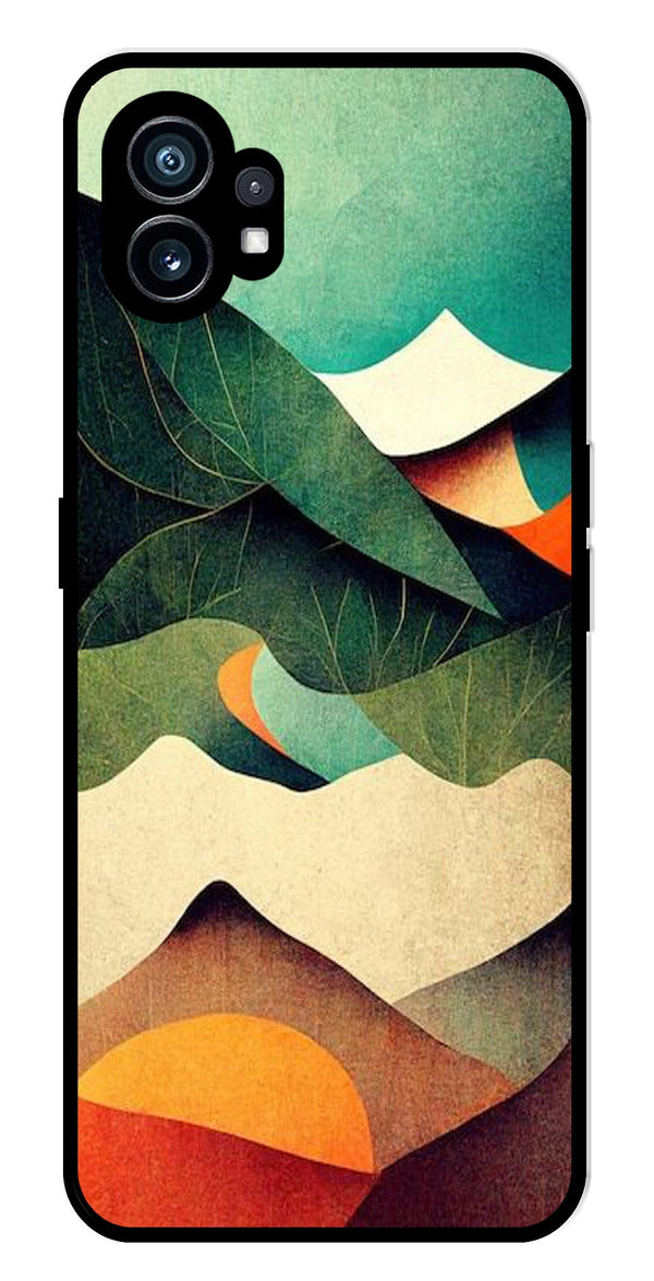 MultiColor Pattern Metal Mobile Case for Nothing Phone 1   (Design No -43)