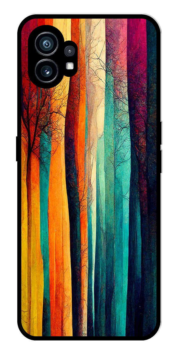 Modern Art Colorful Metal Mobile Case for Nothing Phone 1   (Design No -47)