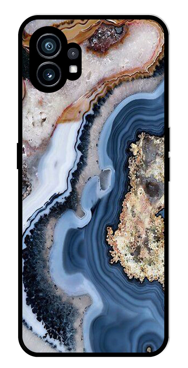 Marble Design Metal Mobile Case for Nothing Phone 1   (Design No -53)