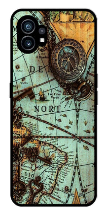 Map Design Metal Mobile Case for Nothing Phone 1