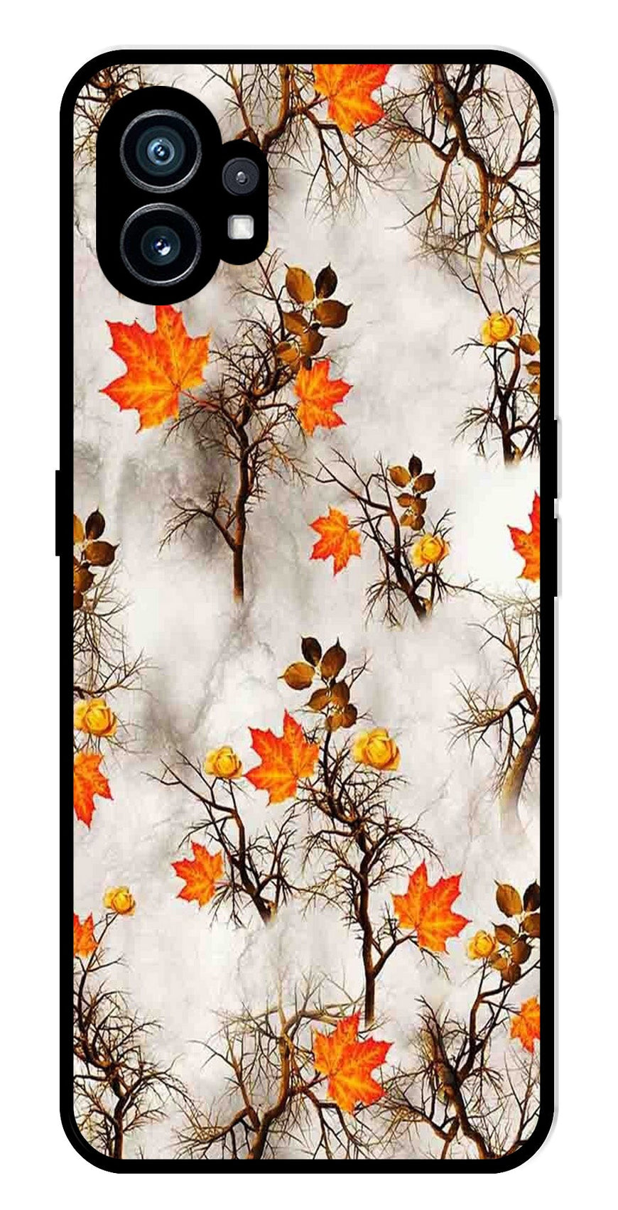 Autumn leaves Metal Mobile Case for Nothing Phone 1   (Design No -55)