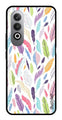 Colorful Feathers Metal Mobile Case for OnePlus Nord CE4 (Design No -06)