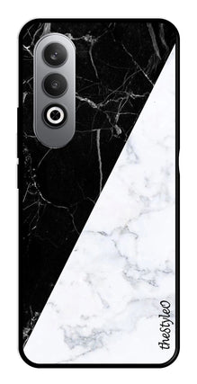 Black White Marble Design Metal Mobile Case for OnePlus Nord CE4