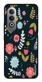 Floral Pattern2 Metal Mobile Case for OnePlus Nord CE4 (Design No -12)