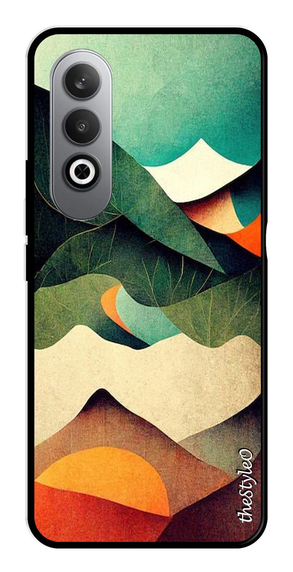 Owl Pattern Metal Mobile Case for OnePlus Nord CE4 (Design No -42)