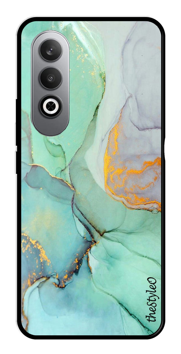 Orange Green Pattern Metal Mobile Case for OnePlus Nord CE4 (Design No -45)