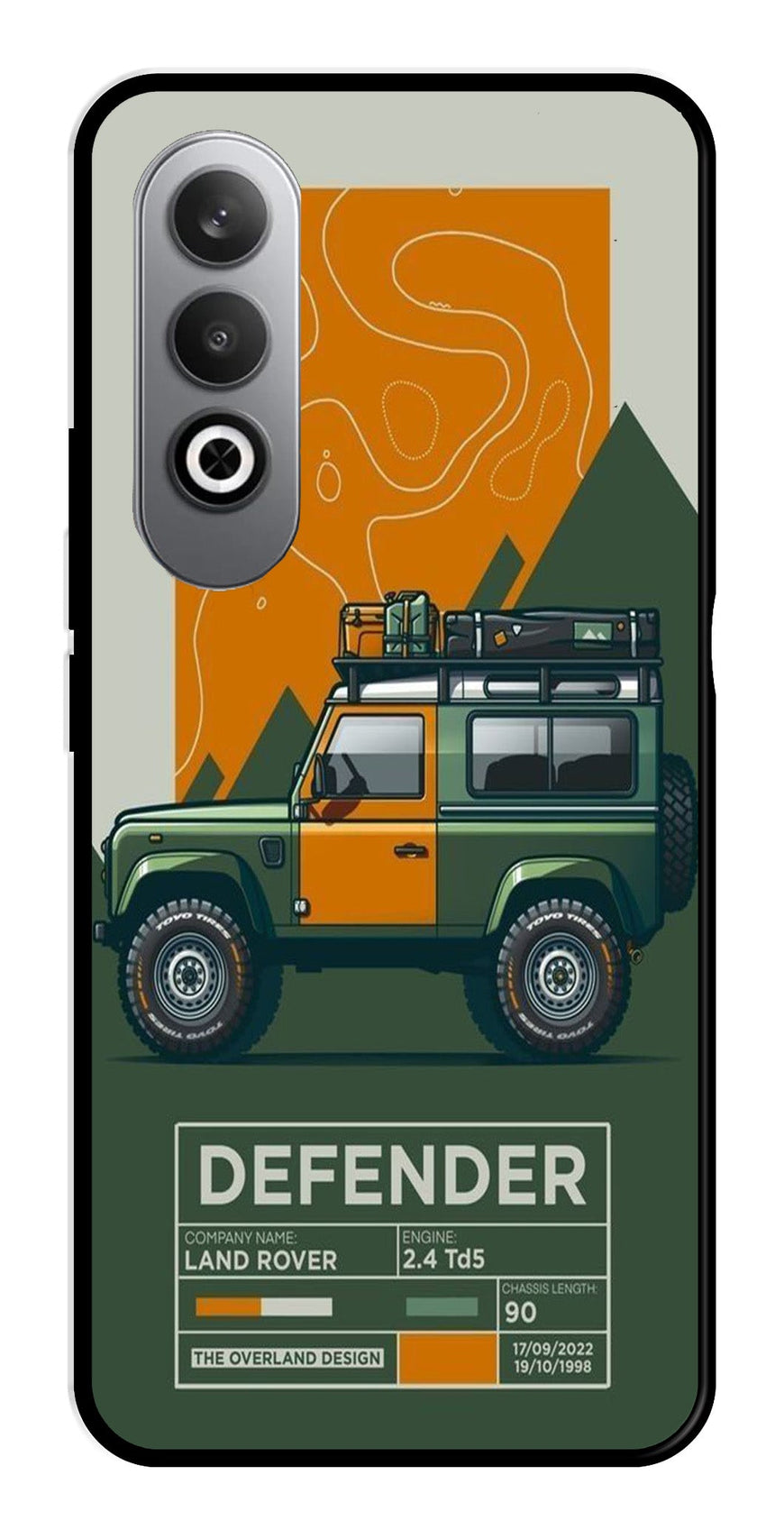 Defender Metal Mobile Case for OnePlus Nord CE4 (Design No -72)