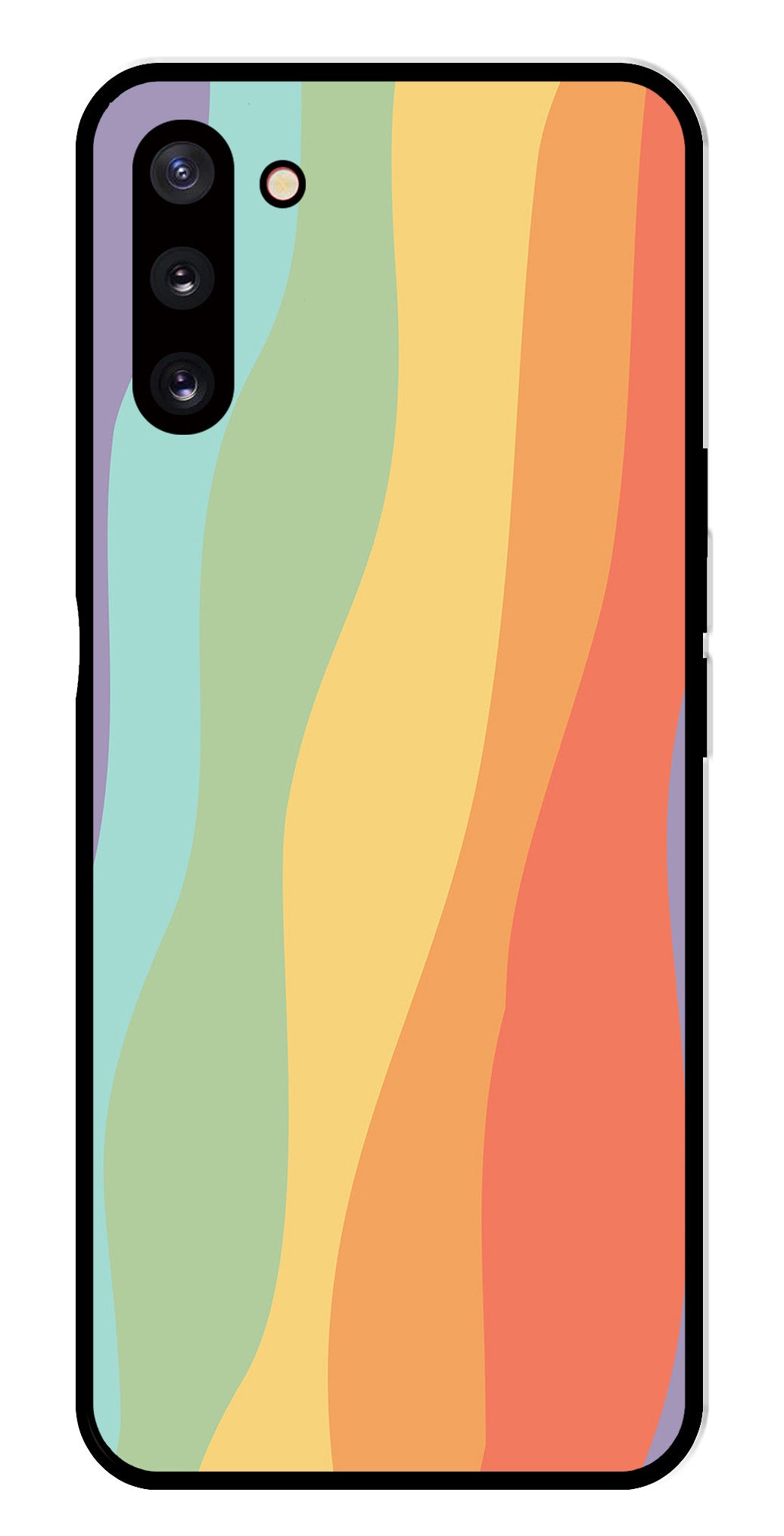 Muted Rainbow Metal Mobile Case for Samsung Galaxy Note 10   (Design No -02)
