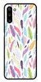 Colorful Feathers Metal Mobile Case for Samsung Galaxy Note 10   (Design No -06)