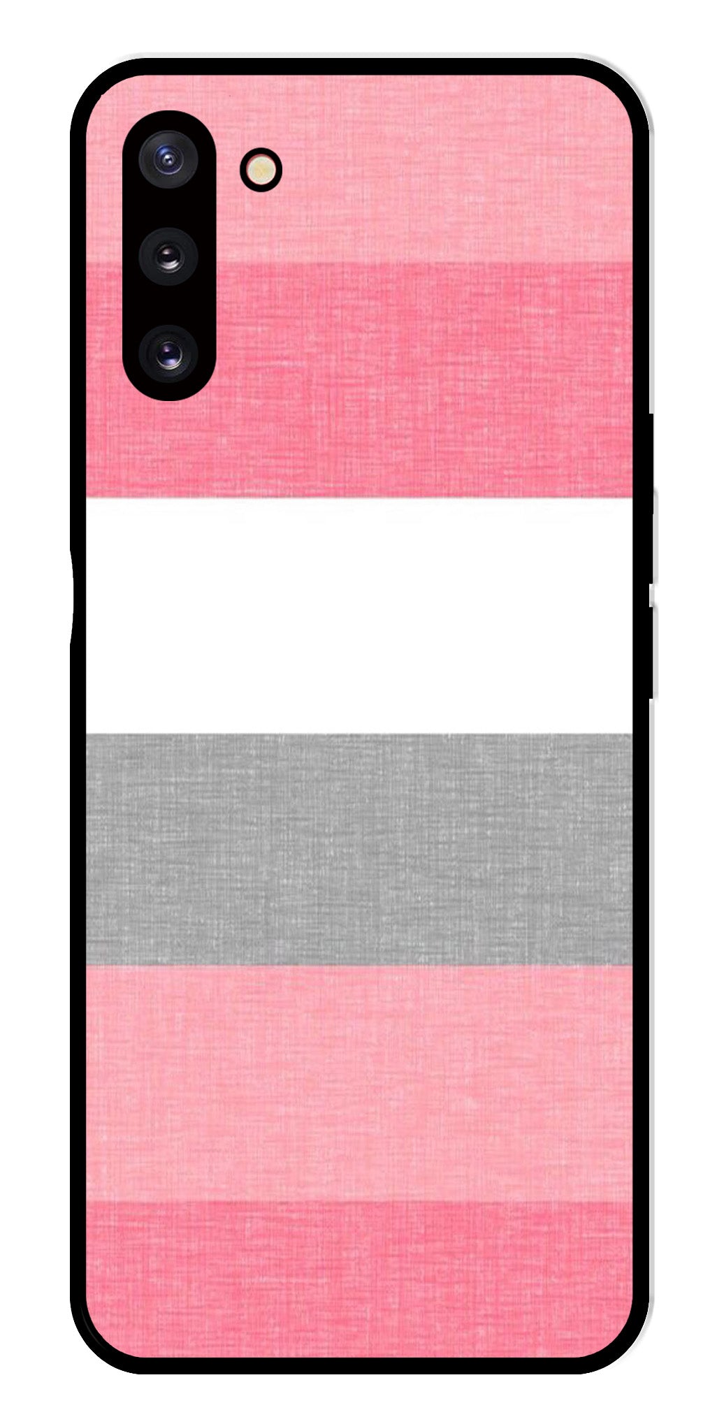 Pink Pattern Metal Mobile Case for Samsung Galaxy Note 10   (Design No -23)