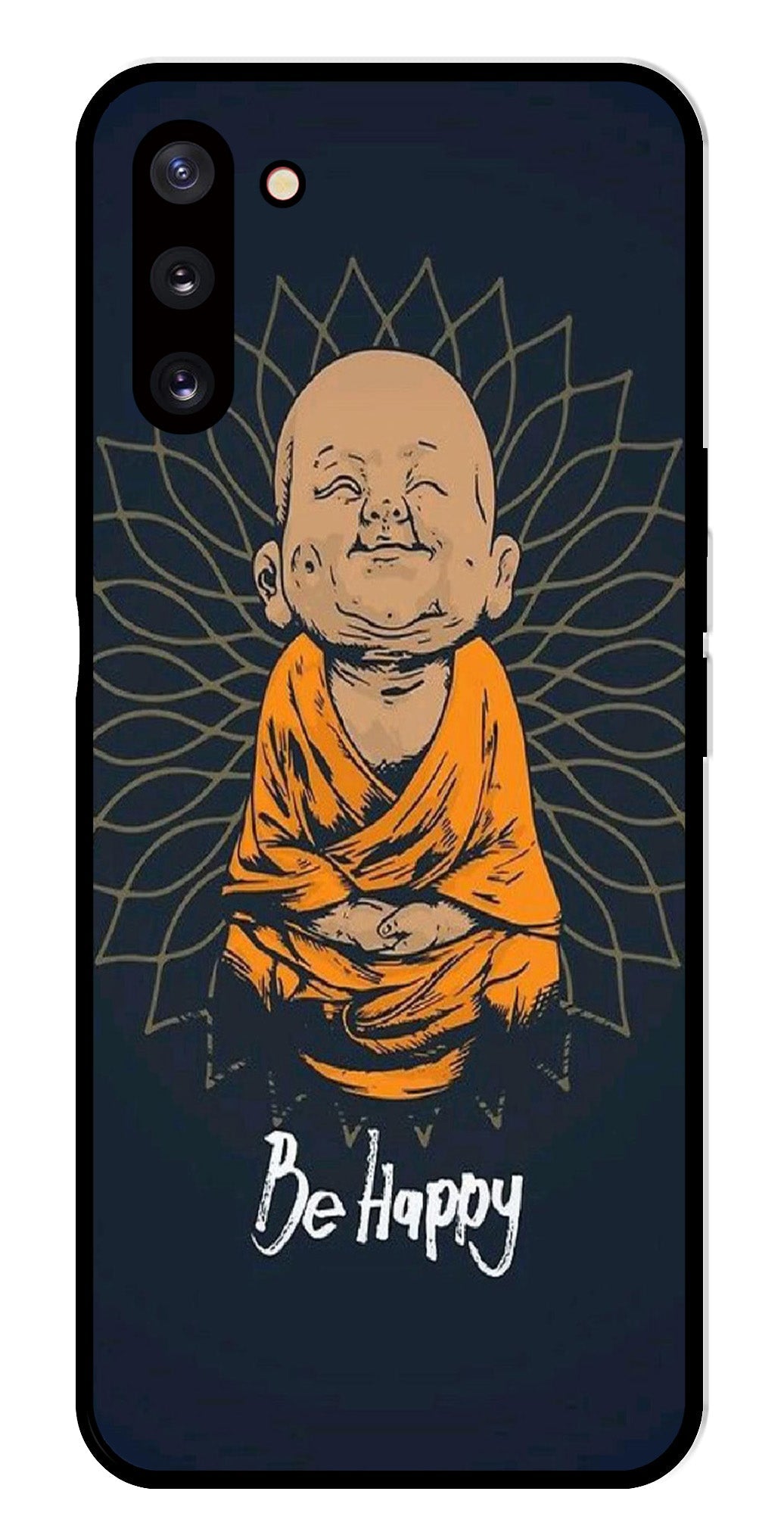 Be Happy Metal Mobile Case for Samsung Galaxy Note 10   (Design No -27)