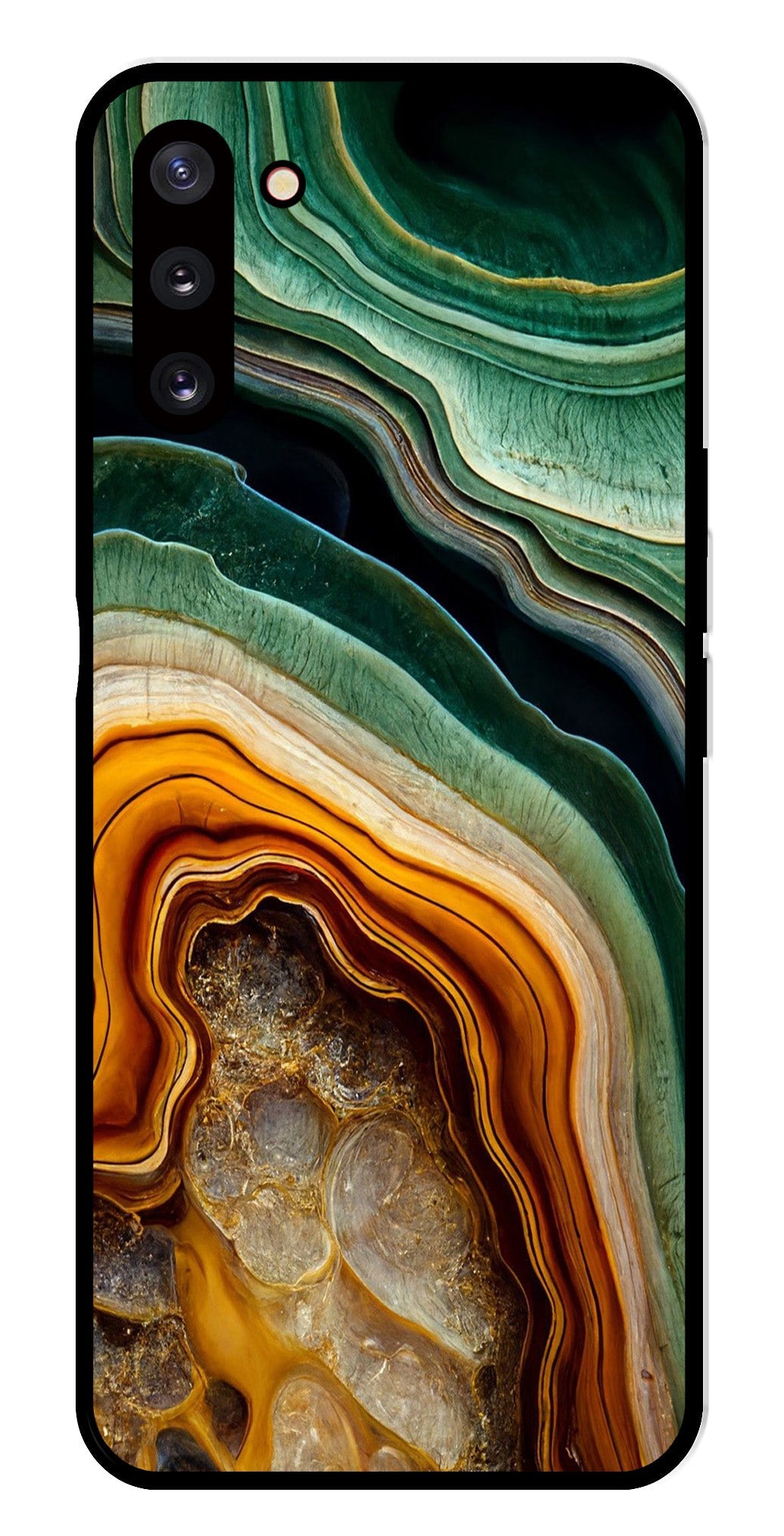 Marble Design Metal Mobile Case for Samsung Galaxy Note 10   (Design No -28)