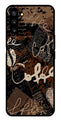 Coffee Pattern Metal Mobile Case for Samsung Galaxy Note 10   (Design No -37)
