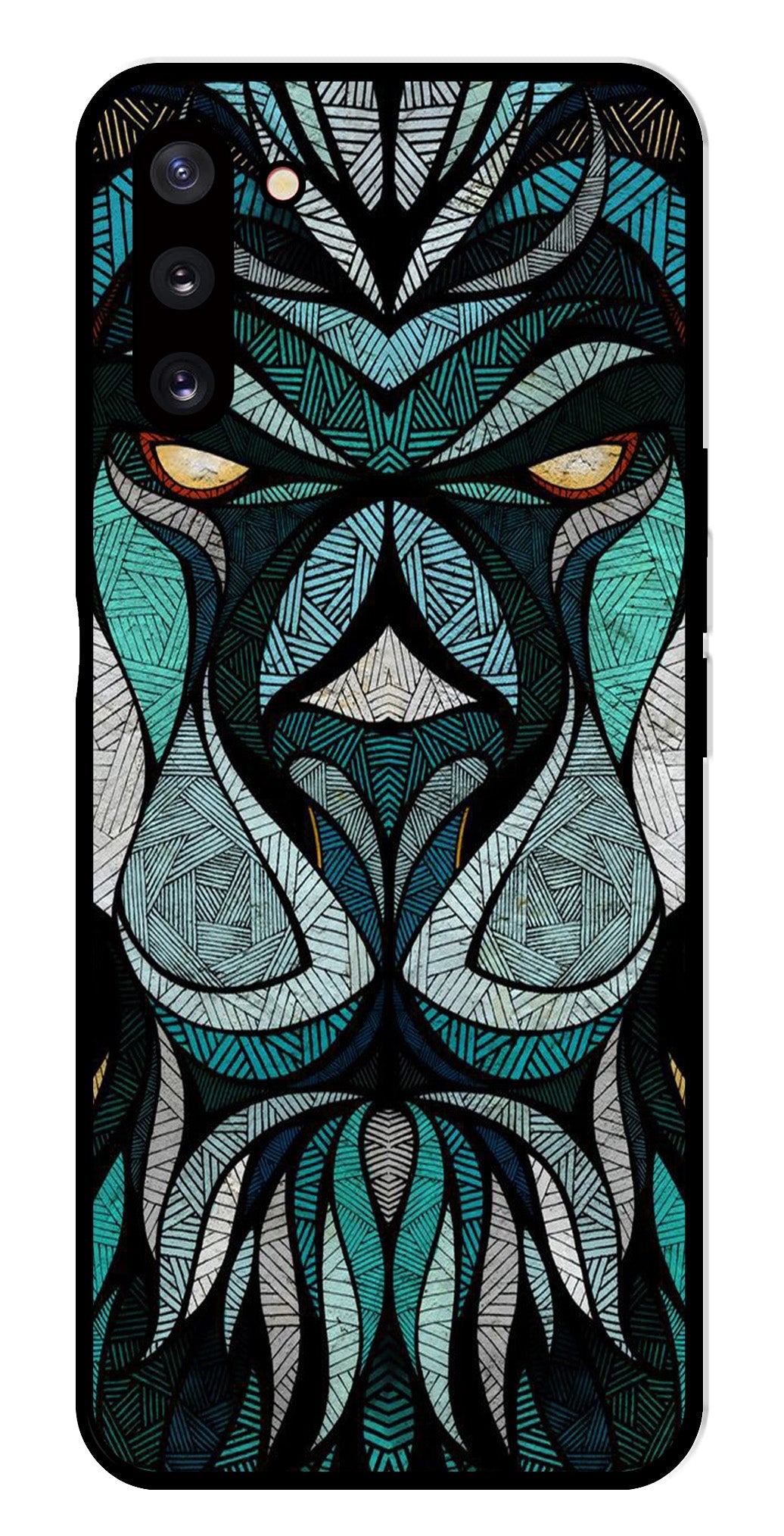 Lion Pattern Metal Mobile Case for Samsung Galaxy Note 10   (Design No -40)