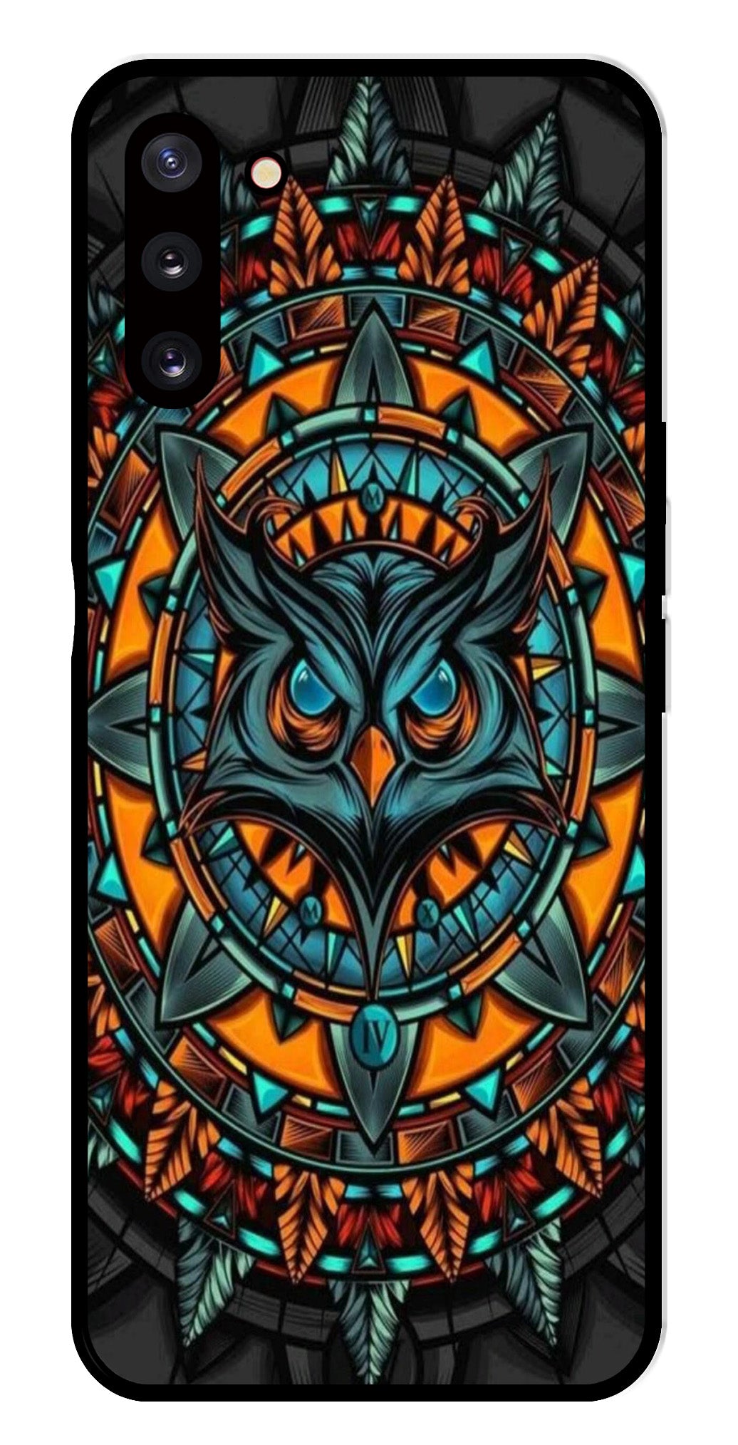 Owl Pattern Metal Mobile Case for Samsung Galaxy Note 10   (Design No -42)