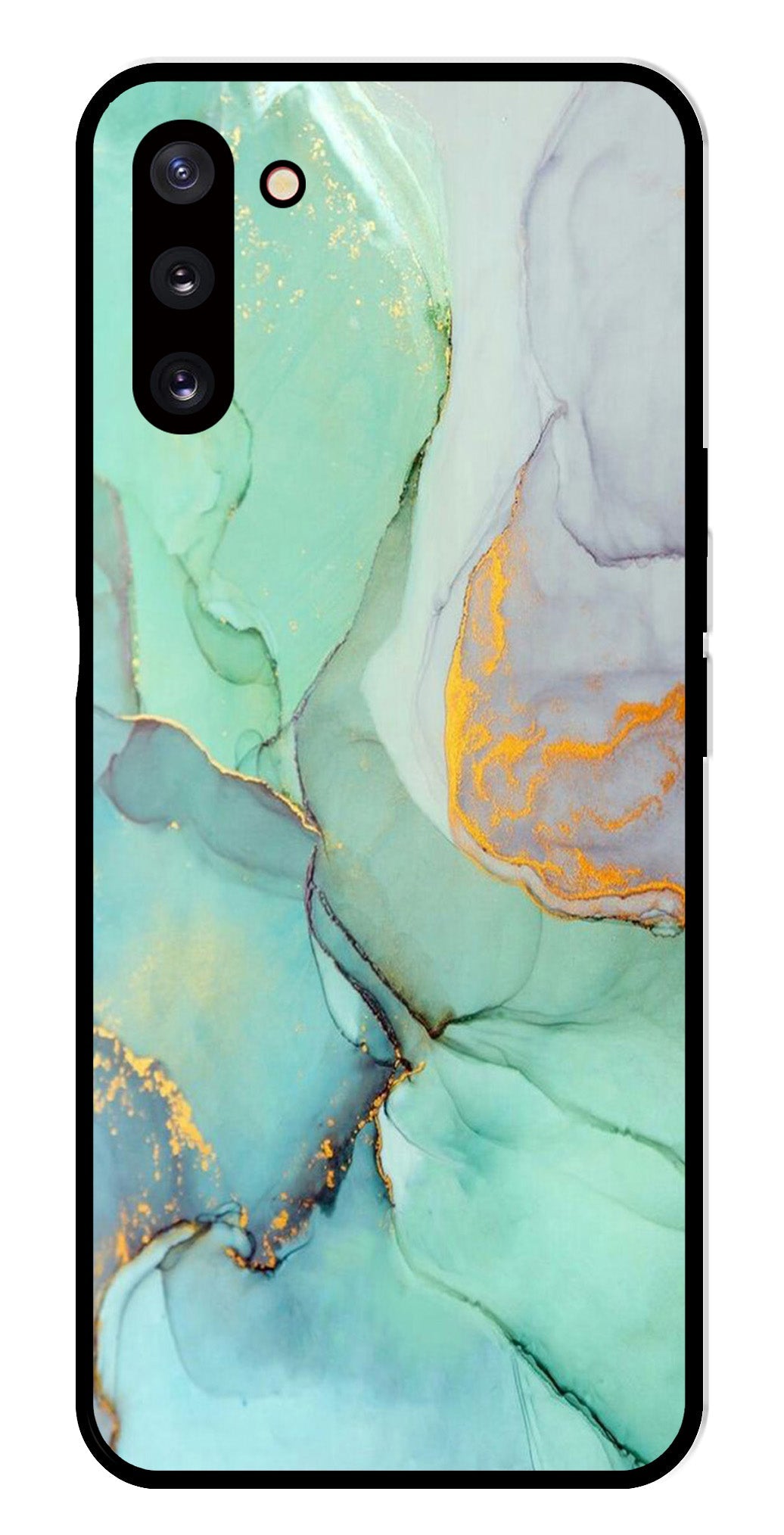 Marble Design Metal Mobile Case for Samsung Galaxy Note 10   (Design No -46)