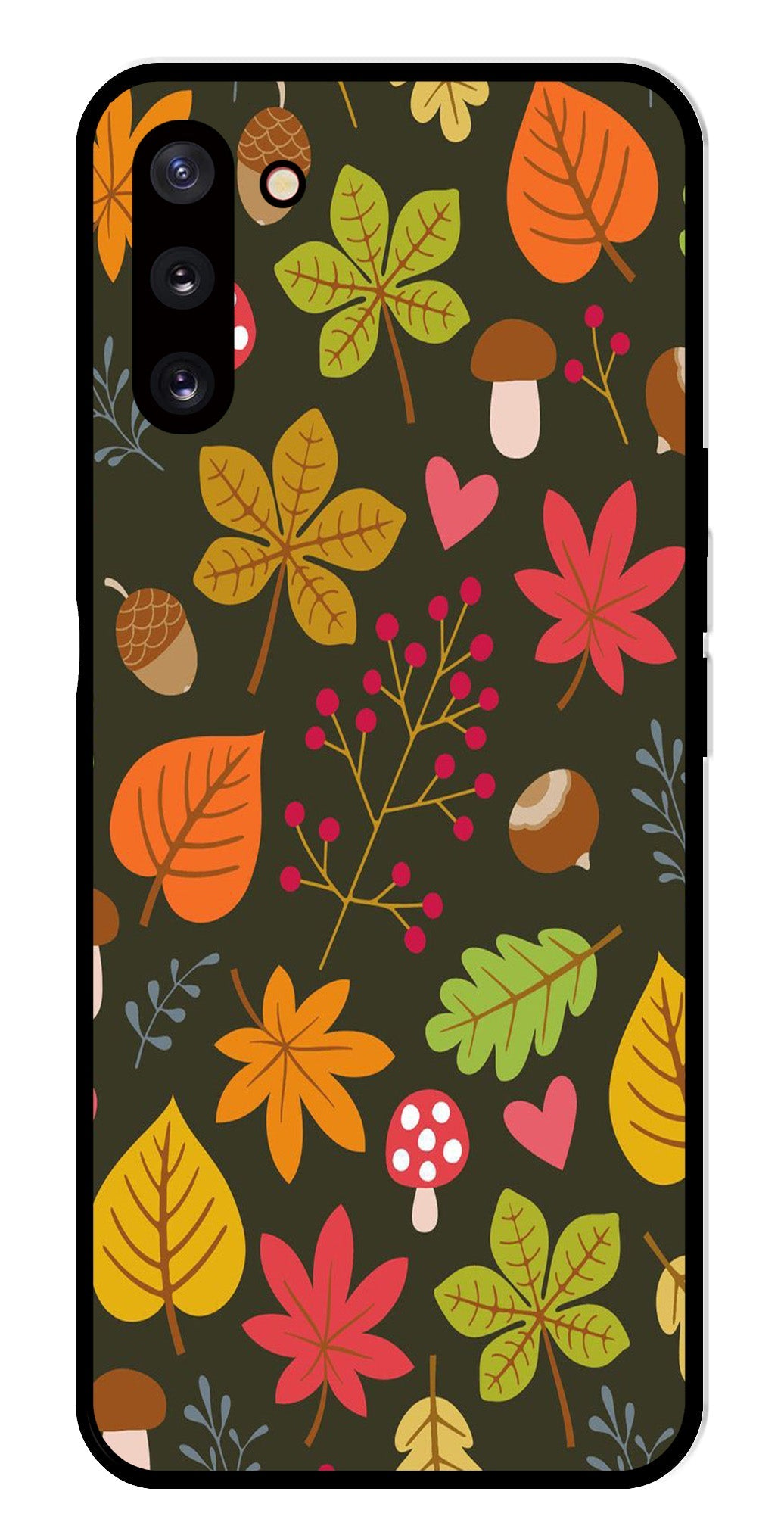 Leaves Design Metal Mobile Case for Samsung Galaxy Note 10   (Design No -51)