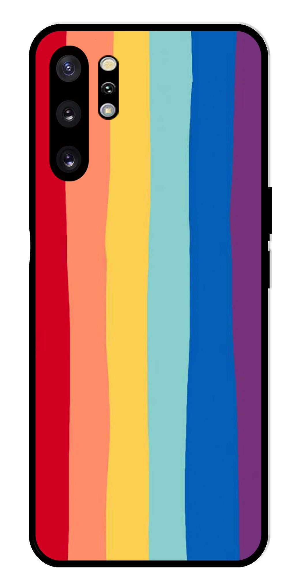 Rainbow MultiColor Metal Mobile Case for Samsung Galaxy Note 10 Plus   (Design No -03)
