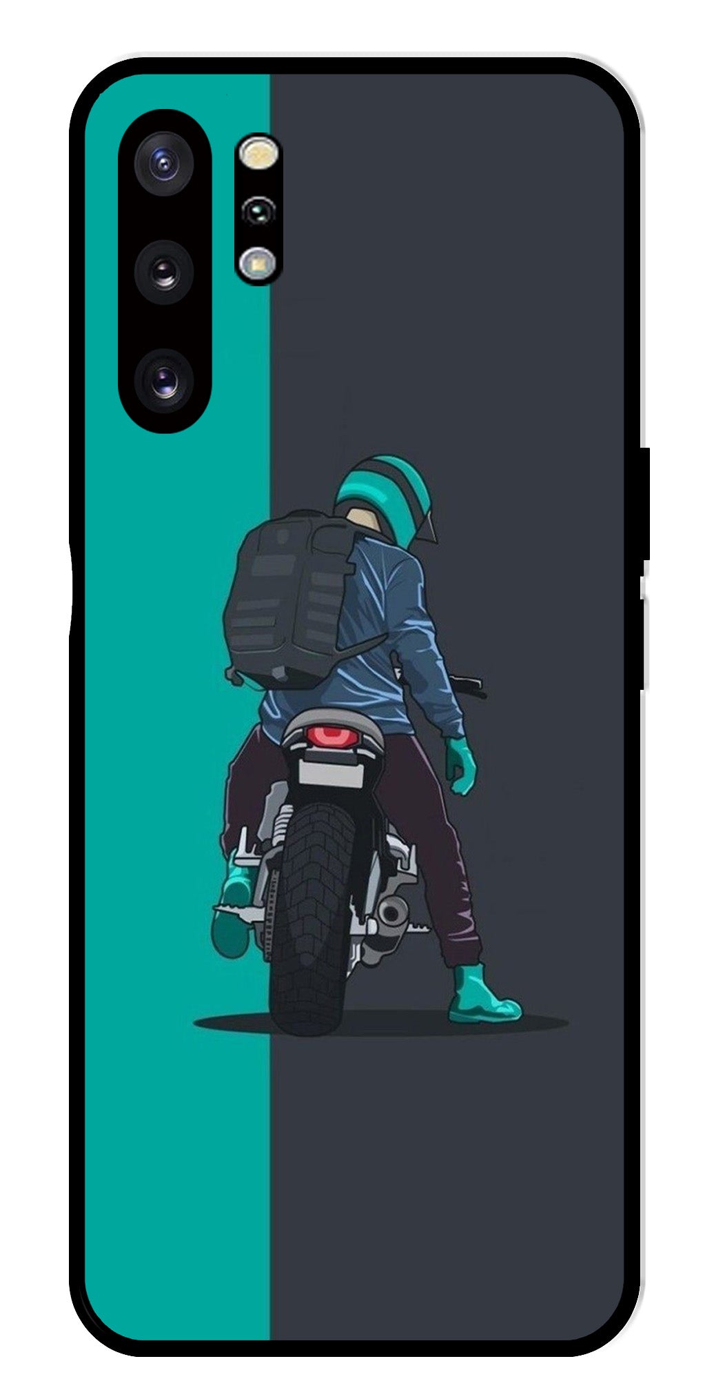 Bike Lover Metal Mobile Case for Samsung Galaxy Note 10 Plus   (Design No -05)