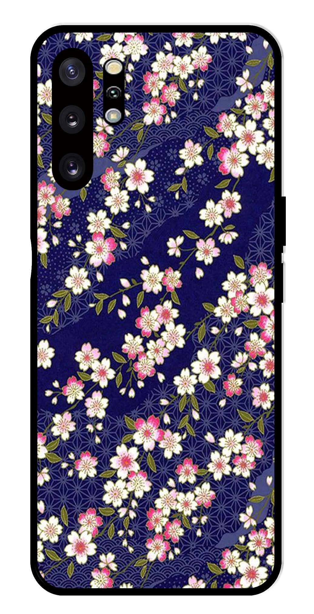 Flower Design Metal Mobile Case for Samsung Galaxy Note 10 Plus   (Design No -25)