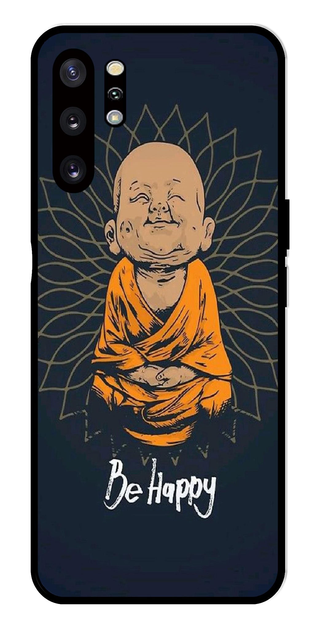 Be Happy Metal Mobile Case for Samsung Galaxy Note 10 Plus   (Design No -27)