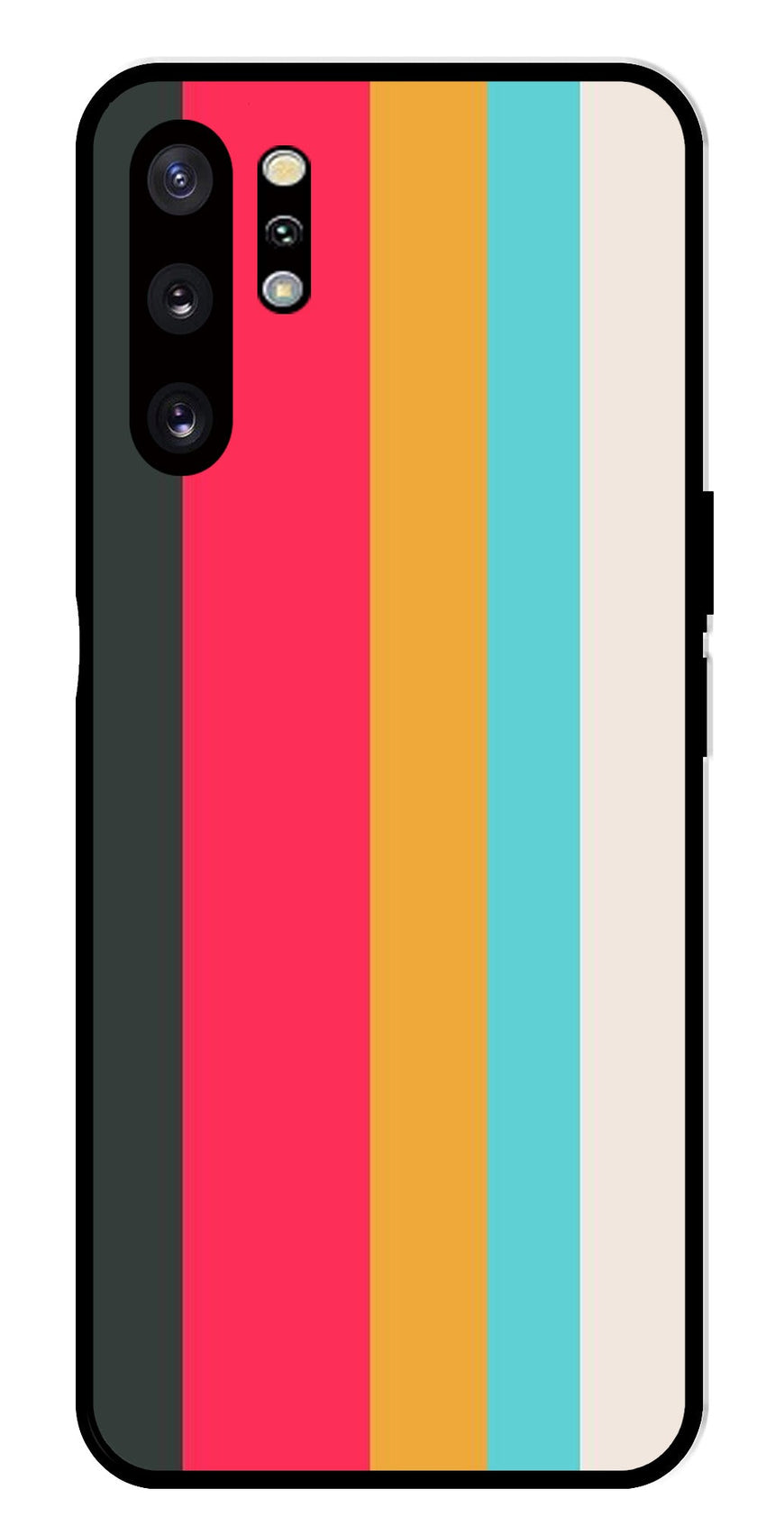 Muted Rainbow Metal Mobile Case for Samsung Galaxy Note 10 Plus   (Design No -31)
