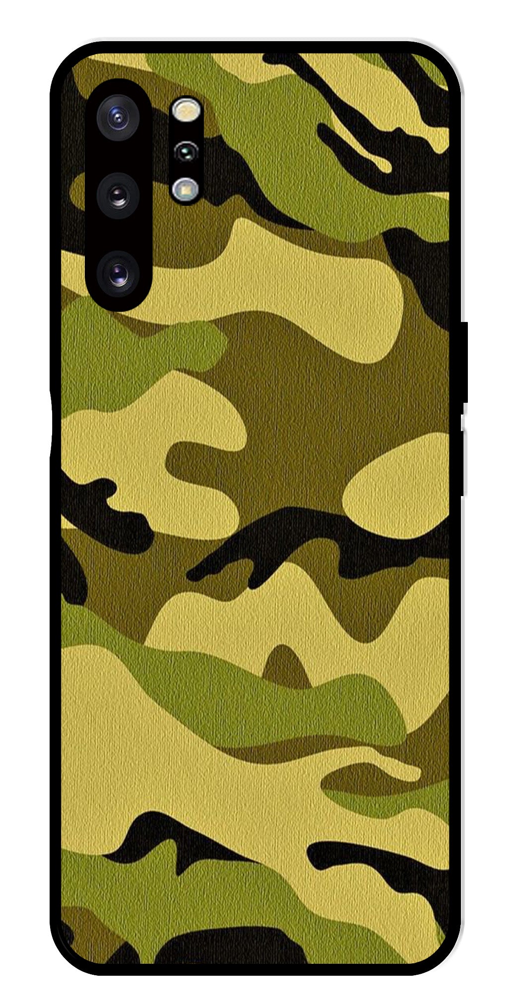 Army Pattern Metal Mobile Case for Samsung Galaxy Note 10 Plus   (Design No -35)