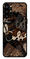 Coffee Pattern Metal Mobile Case for Samsung Galaxy Note 10 Plus   (Design No -37)