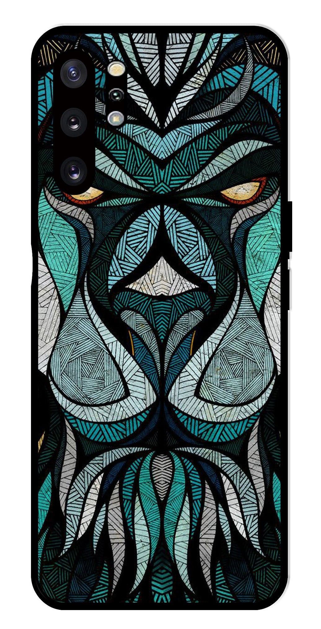 Lion Pattern Metal Mobile Case for Samsung Galaxy Note 10 Plus   (Design No -40)
