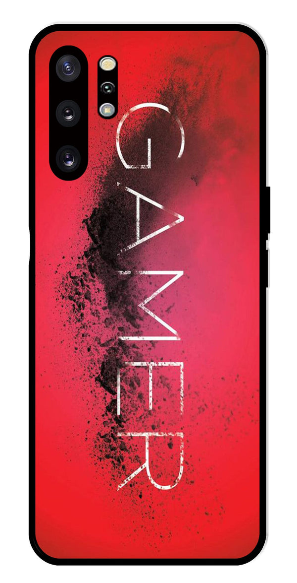 Gamer Pattern Metal Mobile Case for Samsung Galaxy Note 10 Plus   (Design No -41)