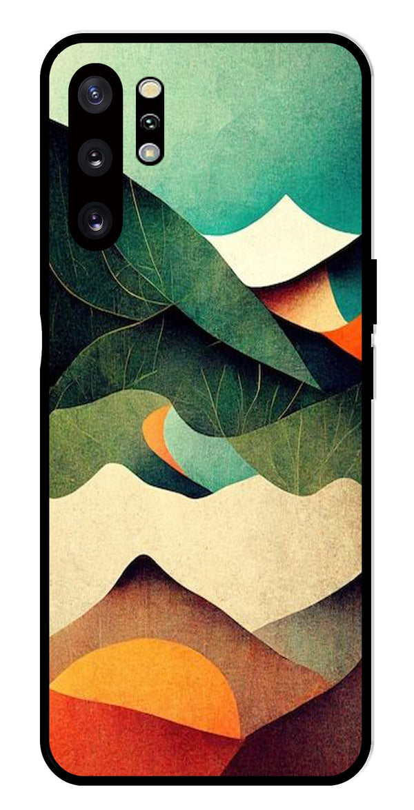 MultiColor Pattern Metal Mobile Case for Samsung Galaxy Note 10 Plus   (Design No -43)