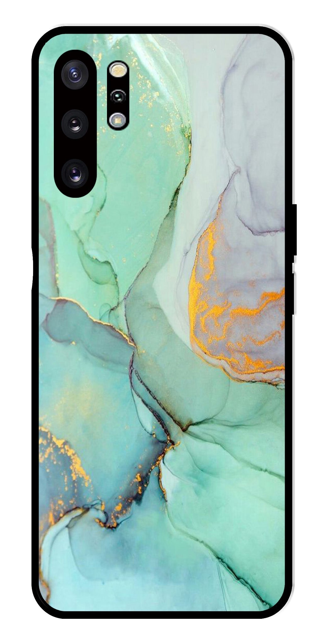 Marble Design Metal Mobile Case for Samsung Galaxy Note 10 Plus   (Design No -46)