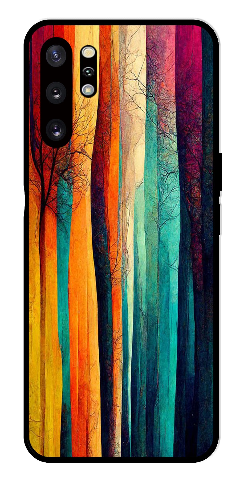 Modern Art Colorful Metal Mobile Case for Samsung Galaxy Note 10 Plus   (Design No -47)