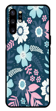 Flower Leaves Design Metal Mobile Case for Samsung Galaxy Note 10 Plus