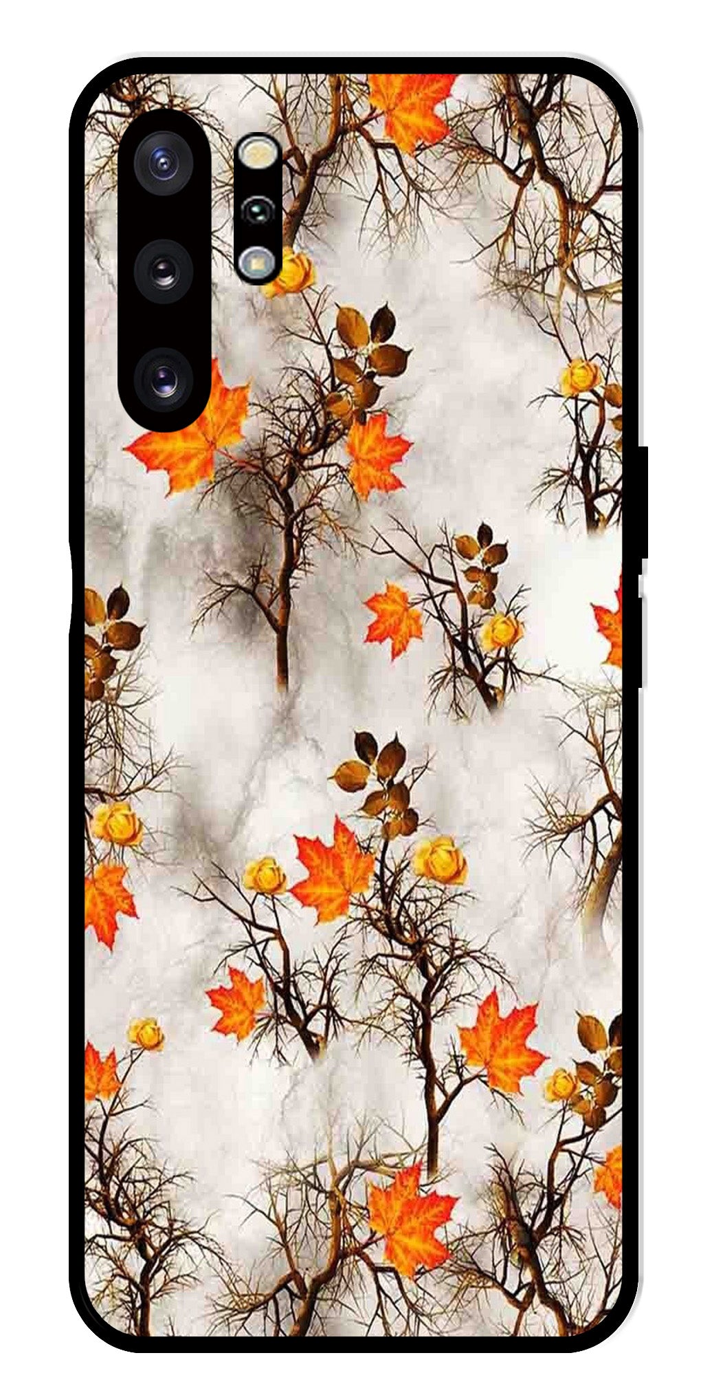 Autumn leaves Metal Mobile Case for Samsung Galaxy Note 10 Plus   (Design No -55)