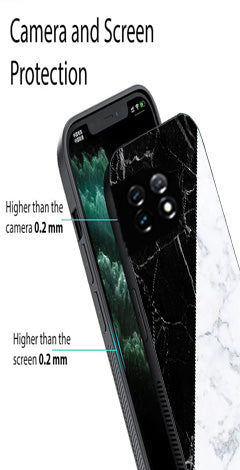Black White Marble Design Metal Mobile Case for OnePlus Ace 3 Metal Case