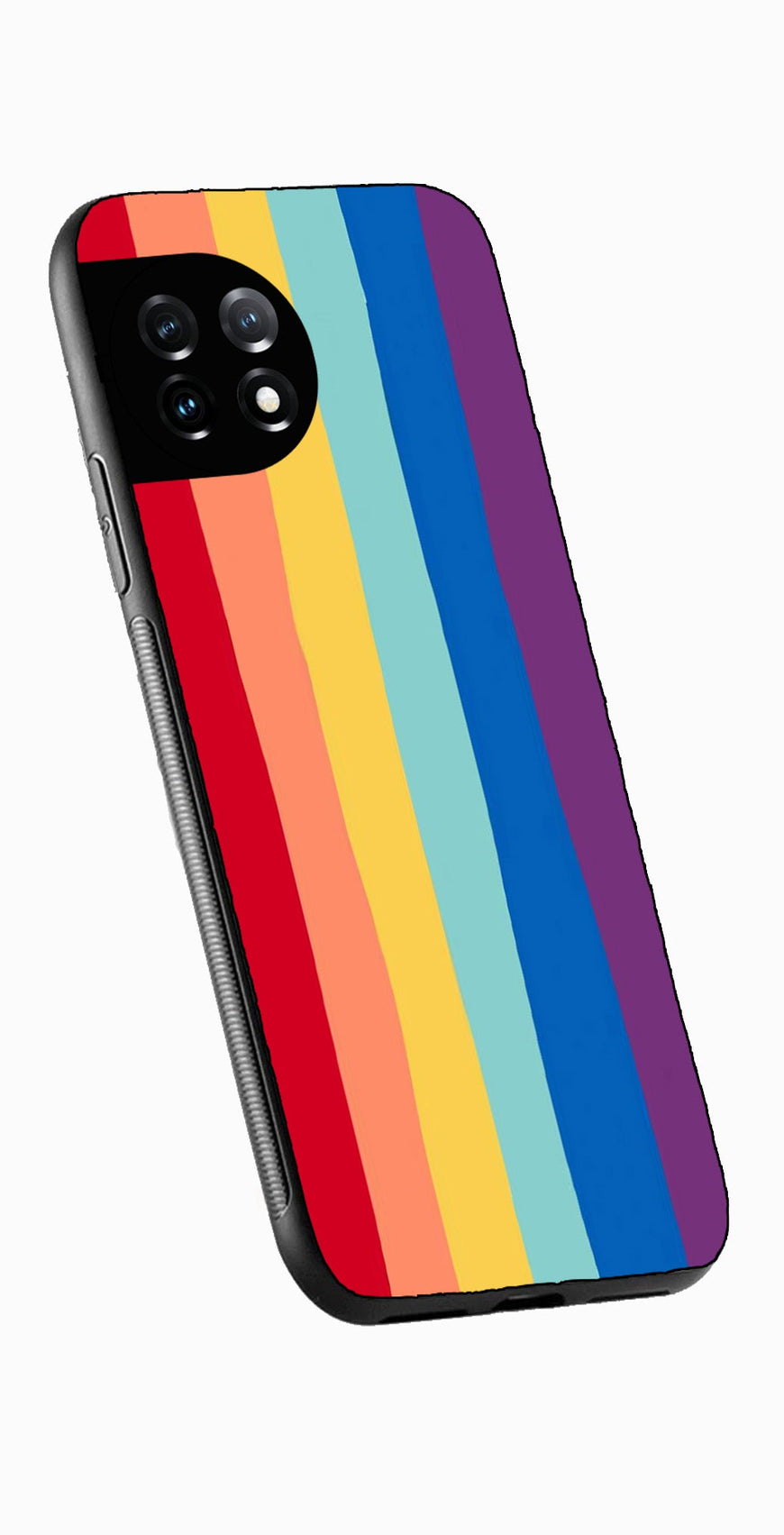Rainbow MultiColor Metal Mobile Case for OnePlus Ace 3 Metal Case  (Design No -03)
