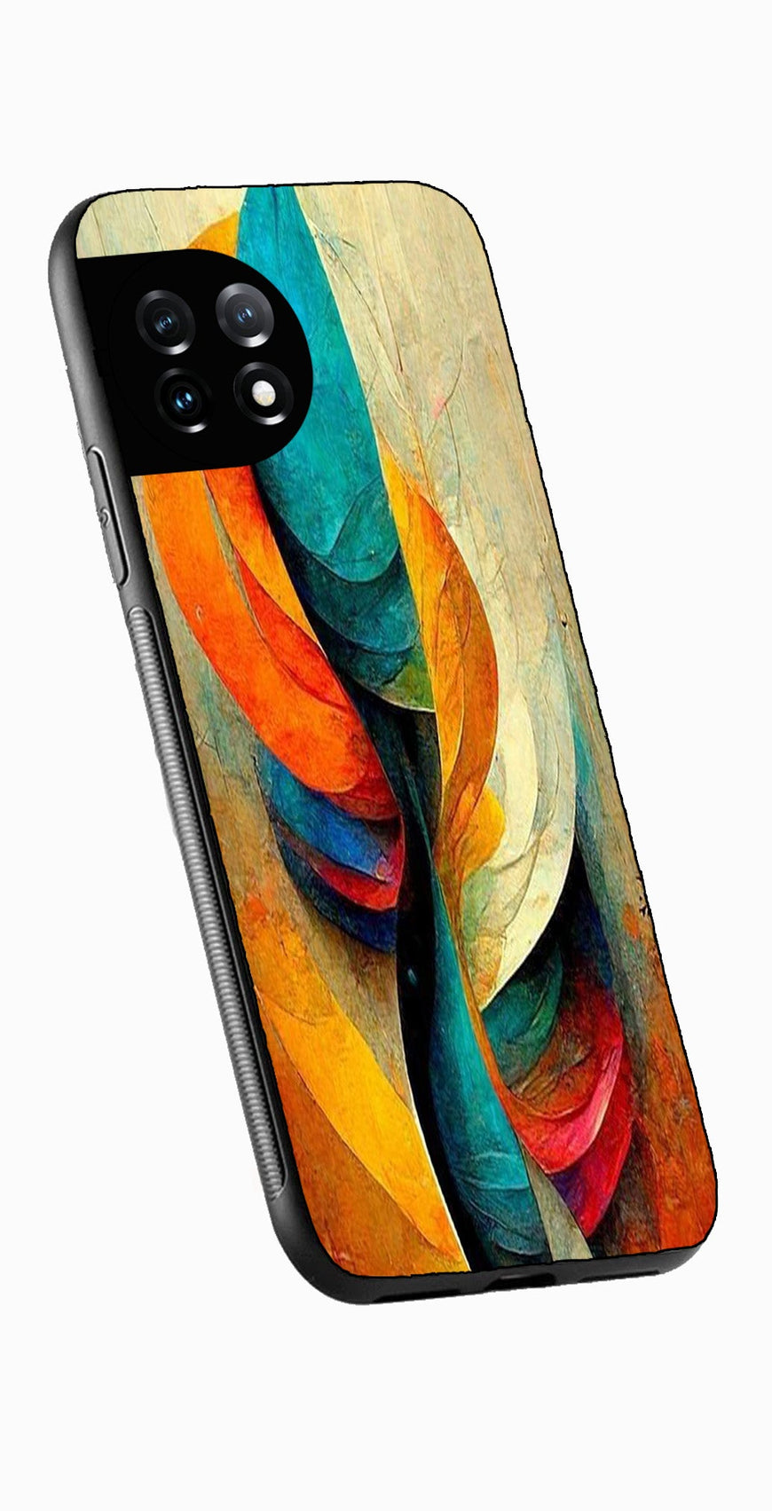 Modern Art Metal Mobile Case for OnePlus 12 5G Metal Case  (Design No -11)
