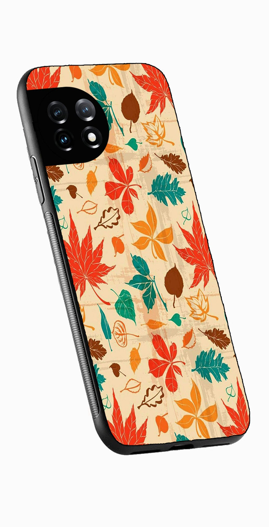 Leafs Design Metal Mobile Case for OnePlus 12 5G Metal Case  (Design No -14)